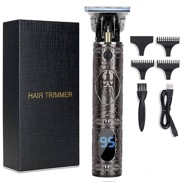 CANEOCANE Hair Clippers Beard Trimmer for Men, Professional Rechargeable Hair Cutting Shavers, Gapless T-Blade Trimmer with LCD Display - Imported from UK